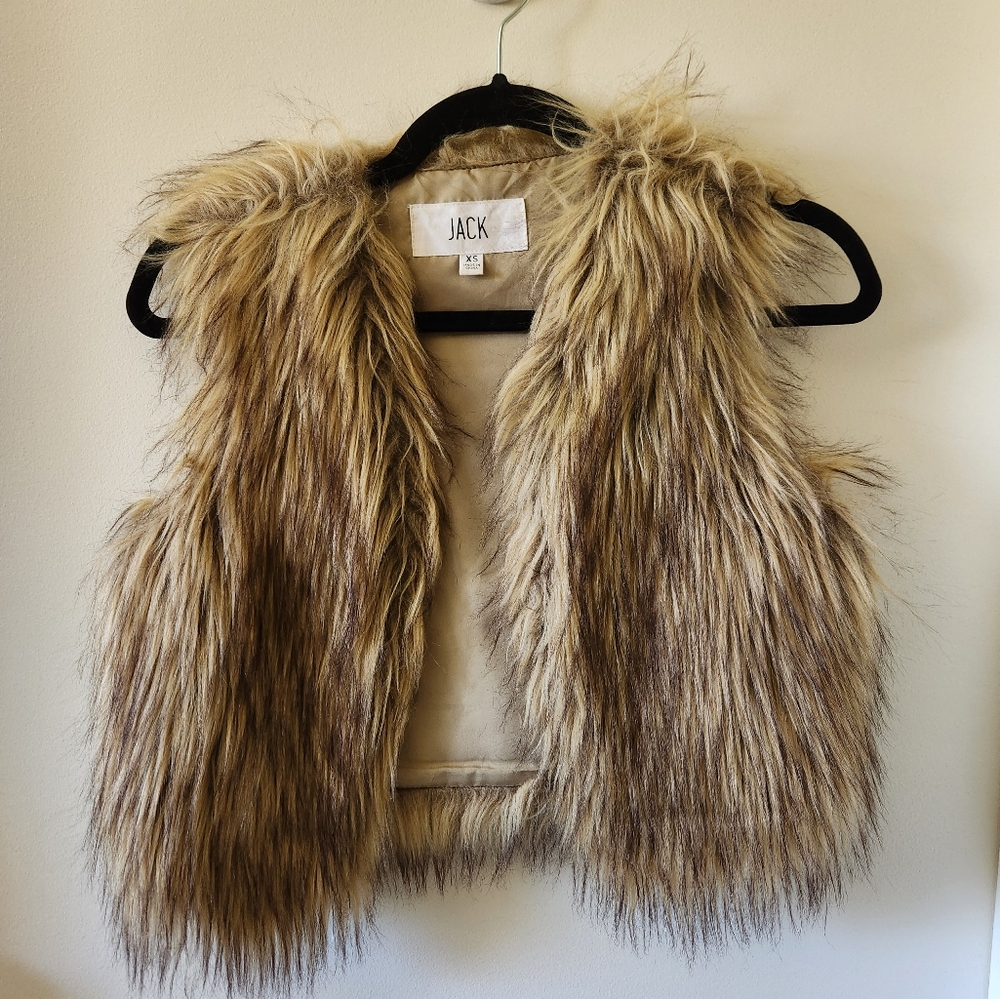 Faux fur vest